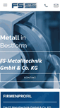 Mobile Screenshot of fs-metalltechnik.de