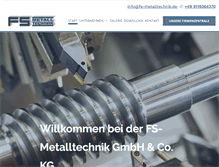 Tablet Screenshot of fs-metalltechnik.de